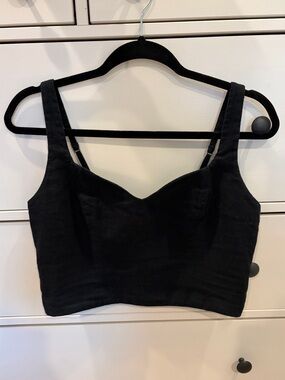 Abercrombie & Fitch Cropped Linen Tank Top
